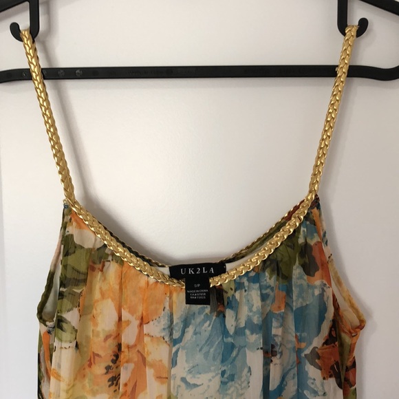 Hi-lo Floral Print Dress. - Picture 5 of 6